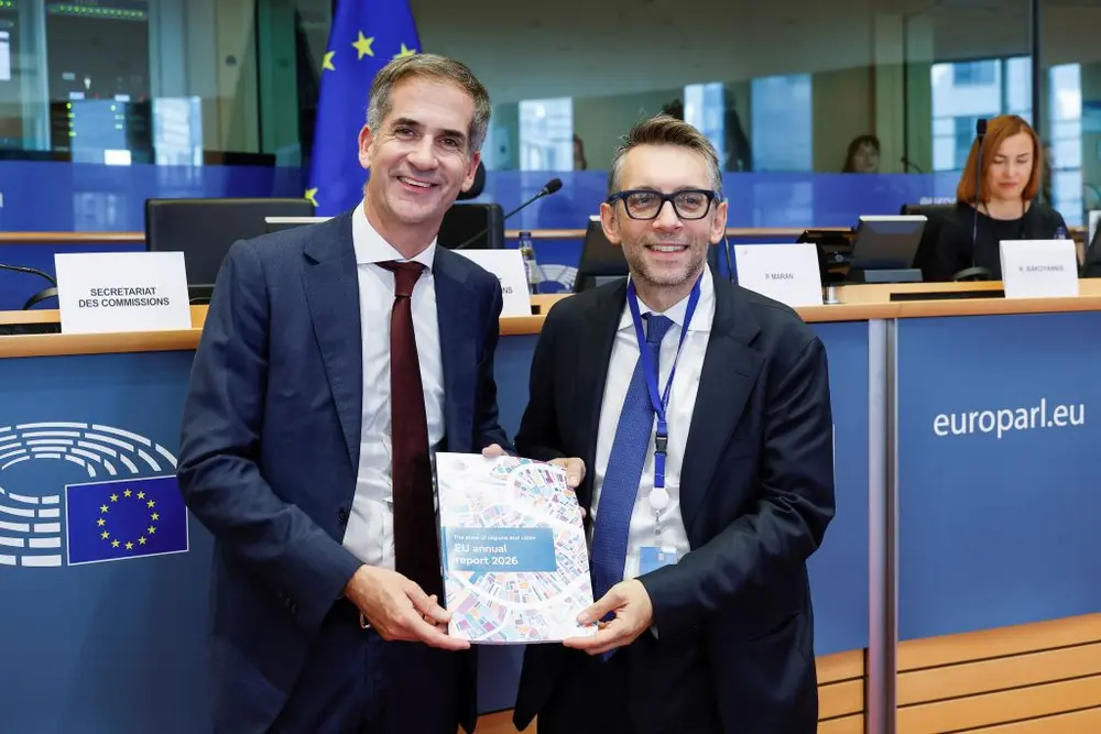 ENVE-formand Kostas Bakoyannis og ENVI-formand Pierfrancesco Maran