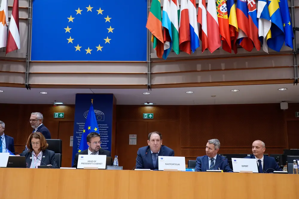 The rapporteur Kieran McCarthy during the plenary debate