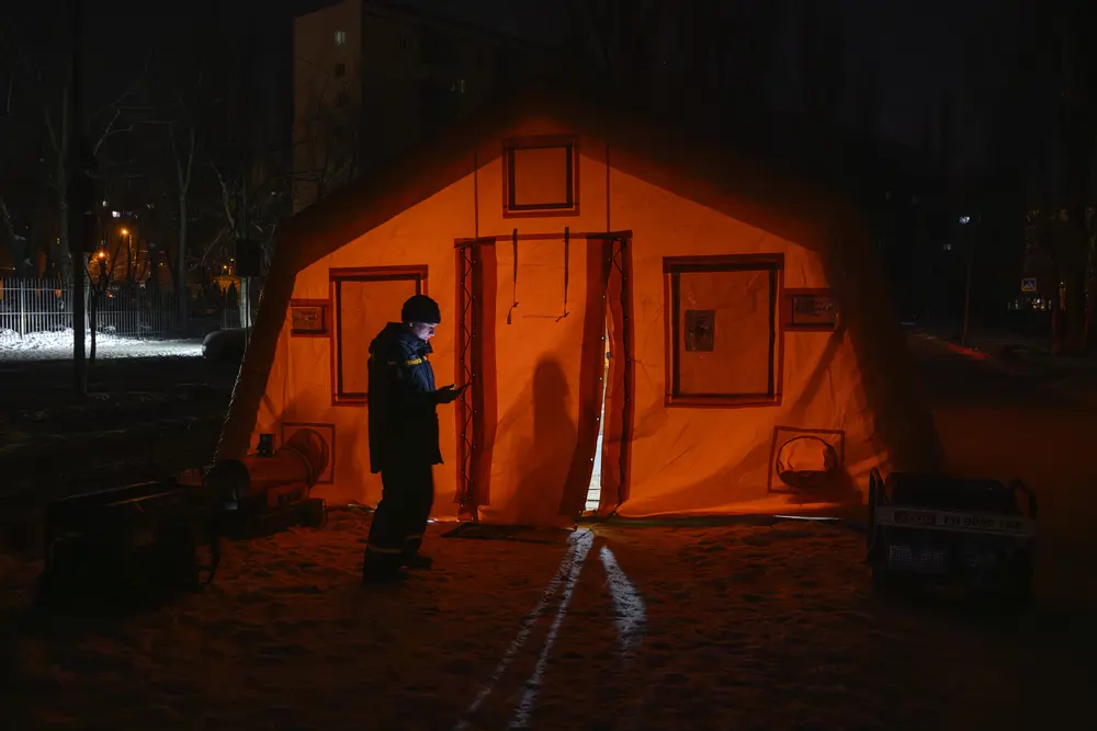 Vyhrievaný stan v Kyjeve