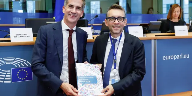 ENVE-formand Kostas Bakoyannis og ENVI-formand Pierfrancesco Maran