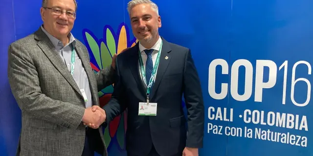Roby Biwer and Rastislav Trnka at the COP16 in Cali